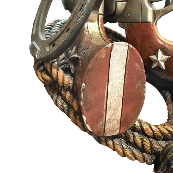 Rustic COWBOY Six Shooter Pistol Gun Wine/Beer Bottle Holder - Picture 8 of 11